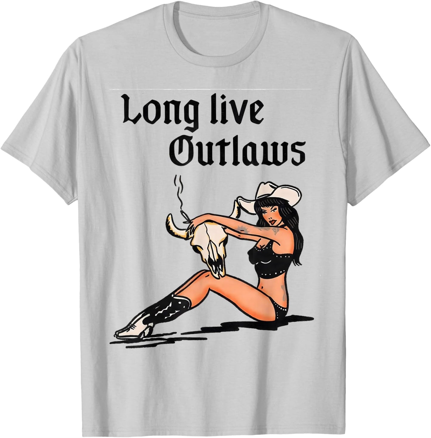 Long Live Outlaws T-Shirt - T-Shirt | Ash