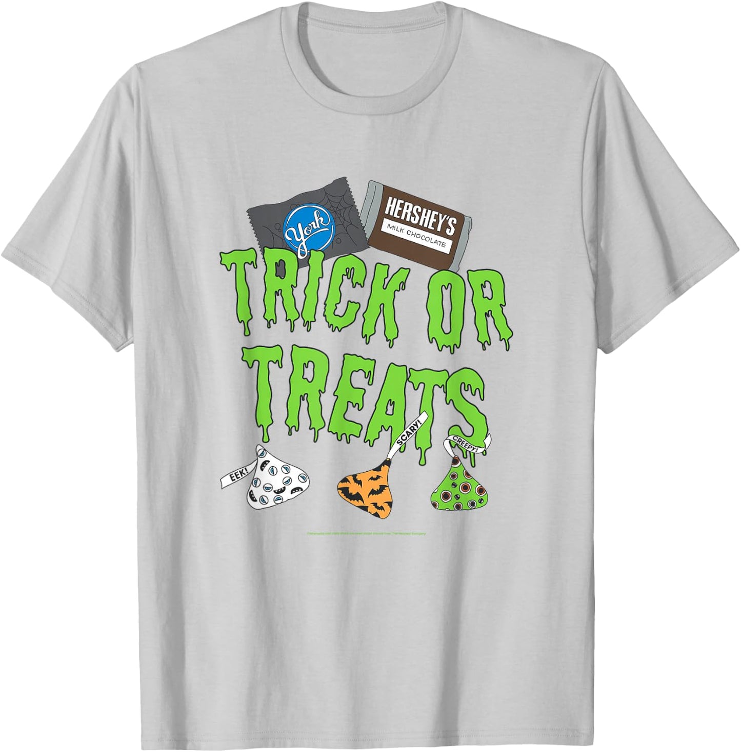 Hershey's Halloween Trick Or Treats Spooky Chocolate Kisses T-Shirt - T-Shirt | Ash