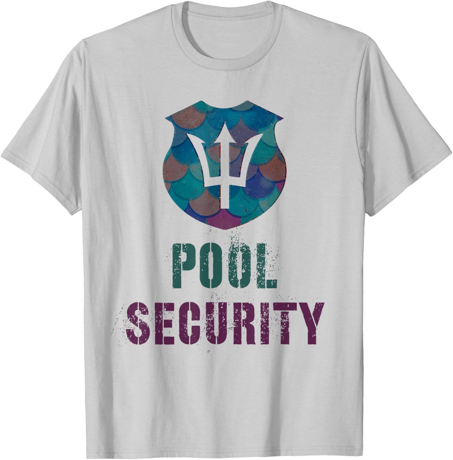 Funny POOL SECURITY Vacay Police Off Duty Lifeguards Merdad T-Shirt - T-Shirt | Ash