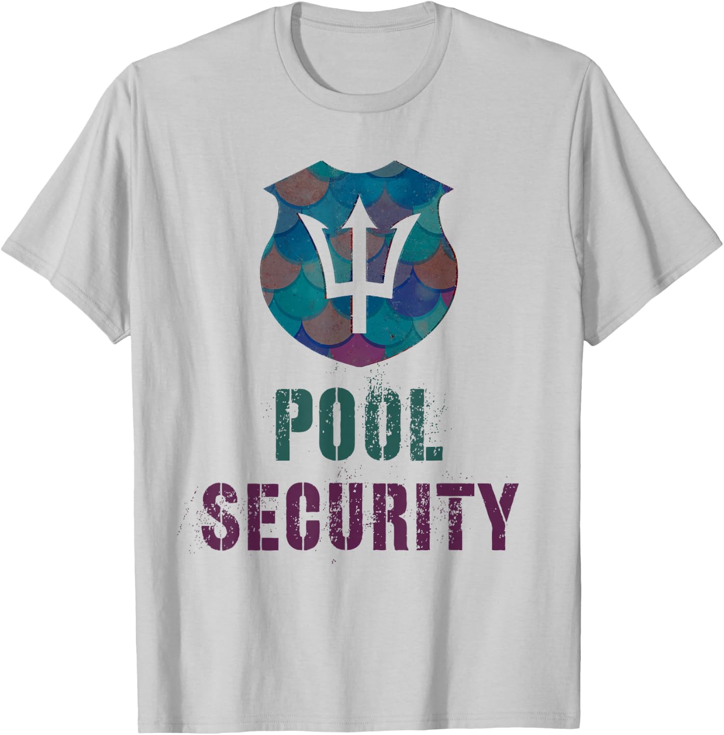 Funny POOL SECURITY Vacay Police Off Duty Lifeguards Merdad T-Shirt - T-Shirt | Ash