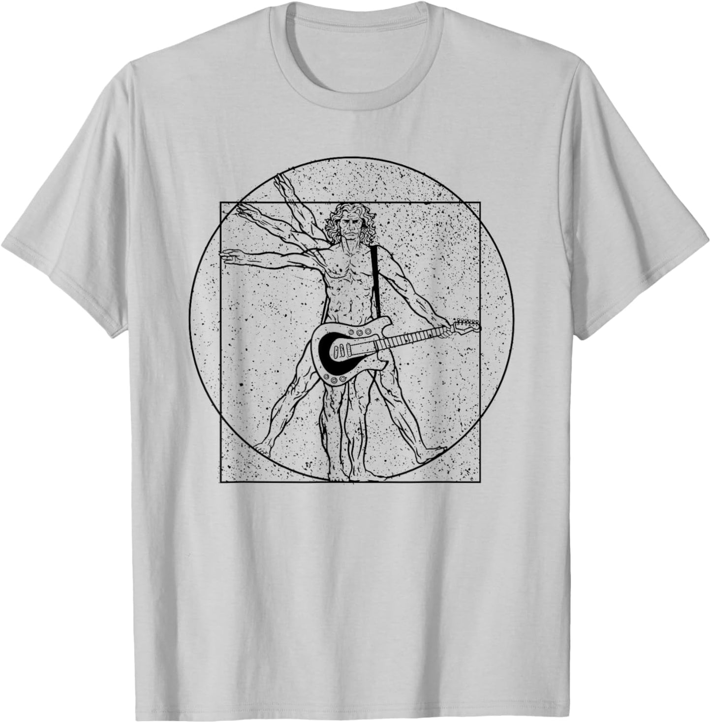 Leonardo Da Vinci Vitruvan Rock Music Festival T-Shirt - T-Shirt | Ash