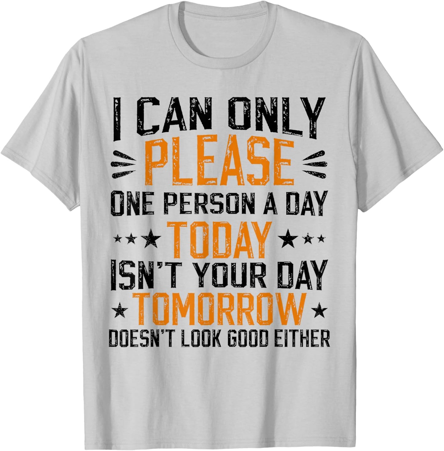 I Can Only Please One Person a Day Funny Saying T-Shirt - T-Shirt | Ash