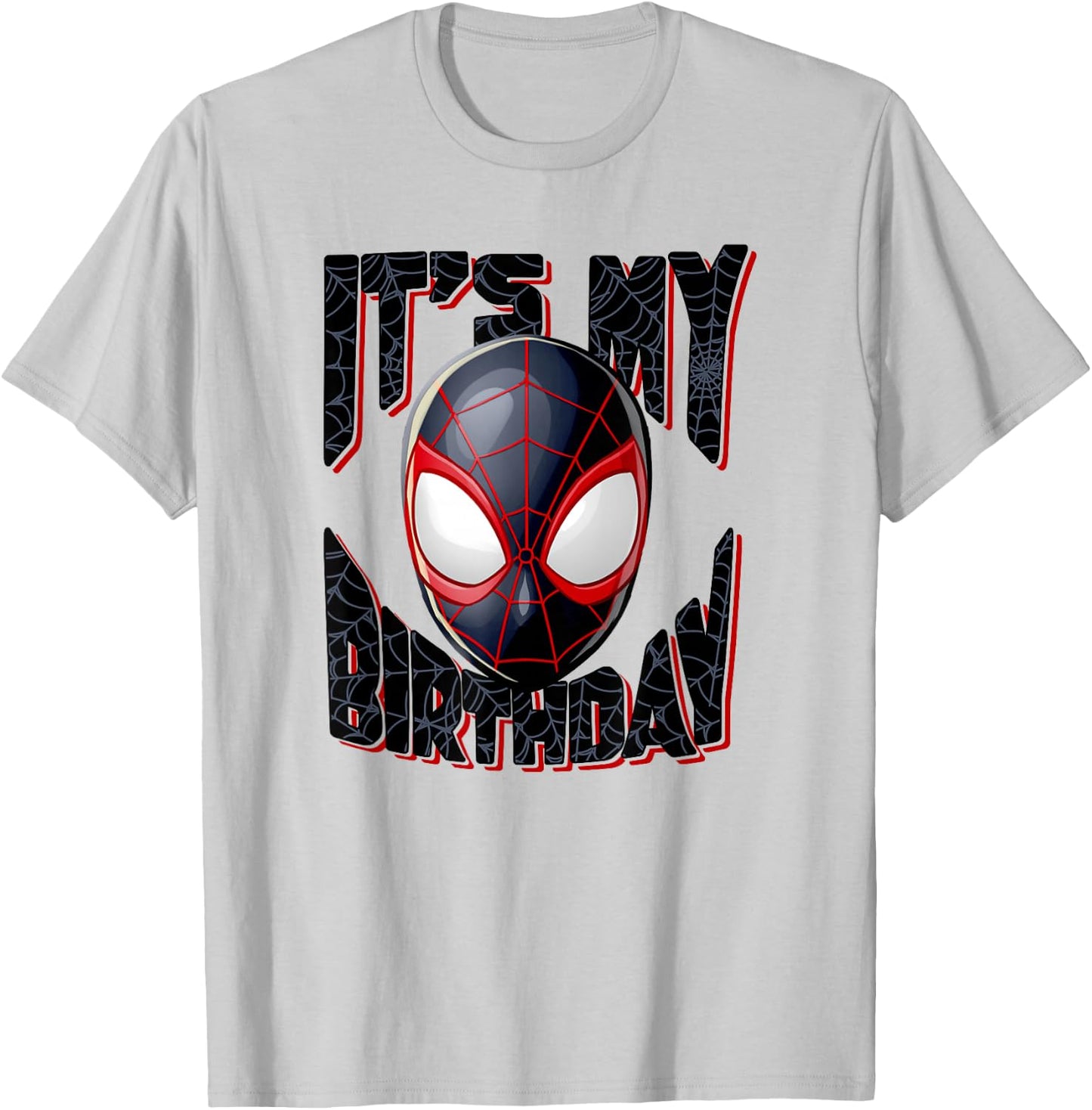 Marvel Spider-Man Miles Morales It's My Birthday Big Face T-Shirt - T-Shirt | Ash
