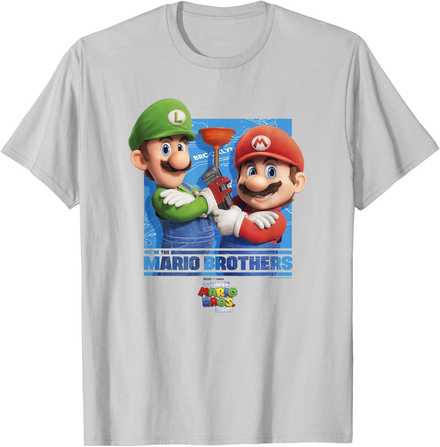 The Super Mario Bros. Movie We're The Mario Brothers Poster T-Shirt - T-Shirt | Ash
