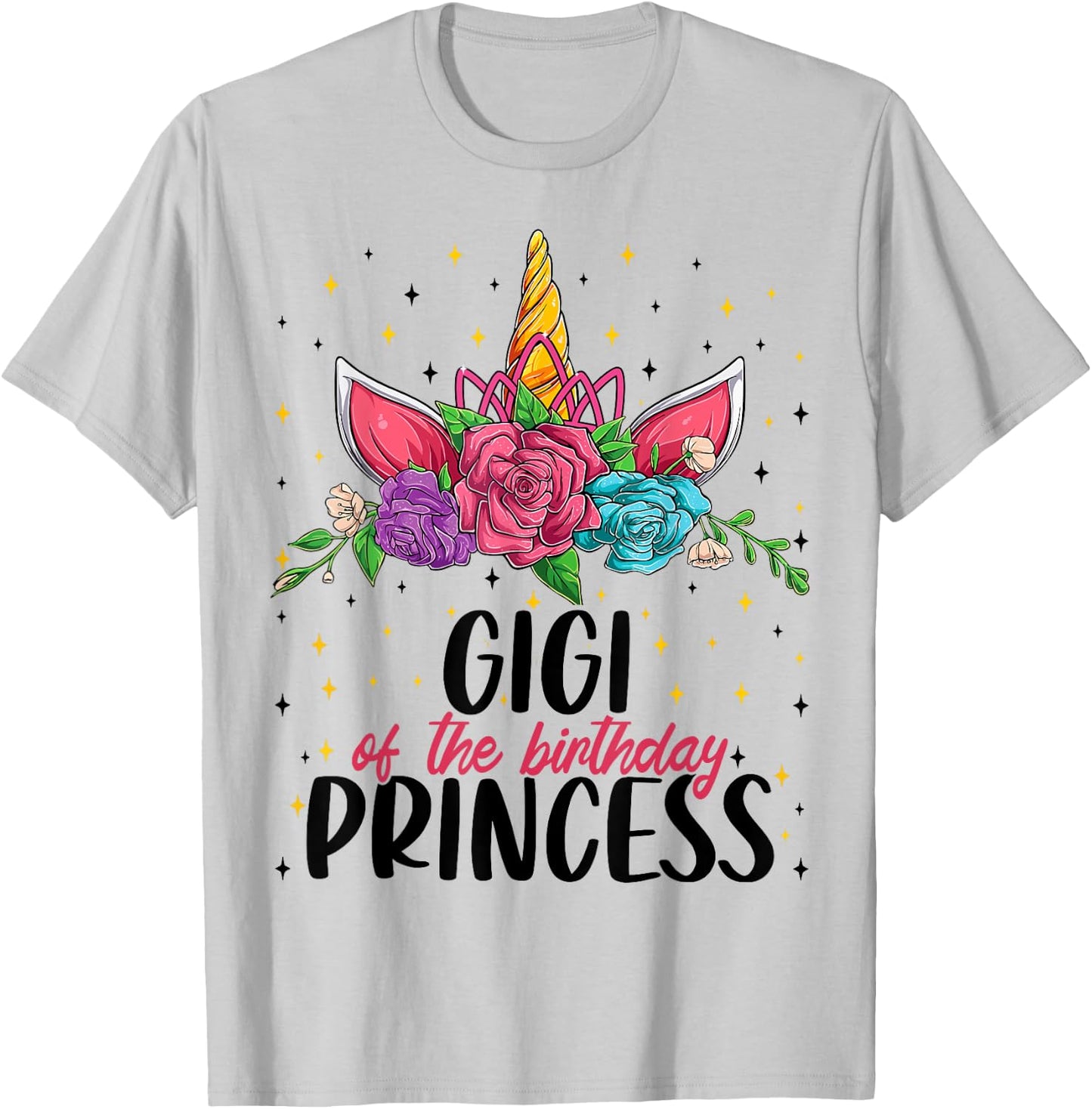 Gigi of the Birthday Girl Unicorn Bday Girl Party T-Shirt - T-Shirt | Ash