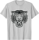 Tiger Head Traditional Tattoo art Graphic by Seven Relics T-Shirt - T-Shirt | Ash
