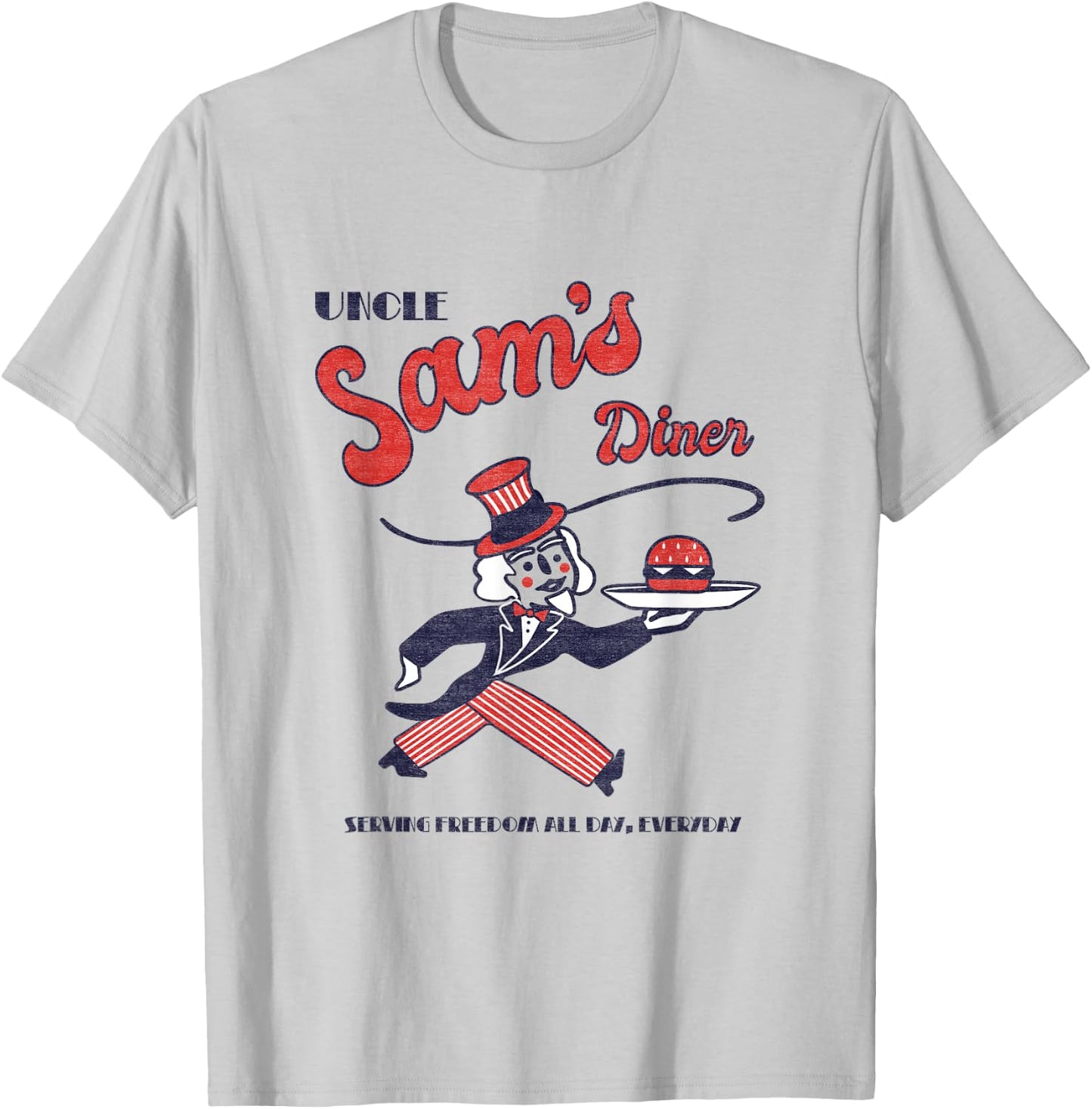Americana Uncle Sam’s Diner T-Shirt - T-Shirt | Ash