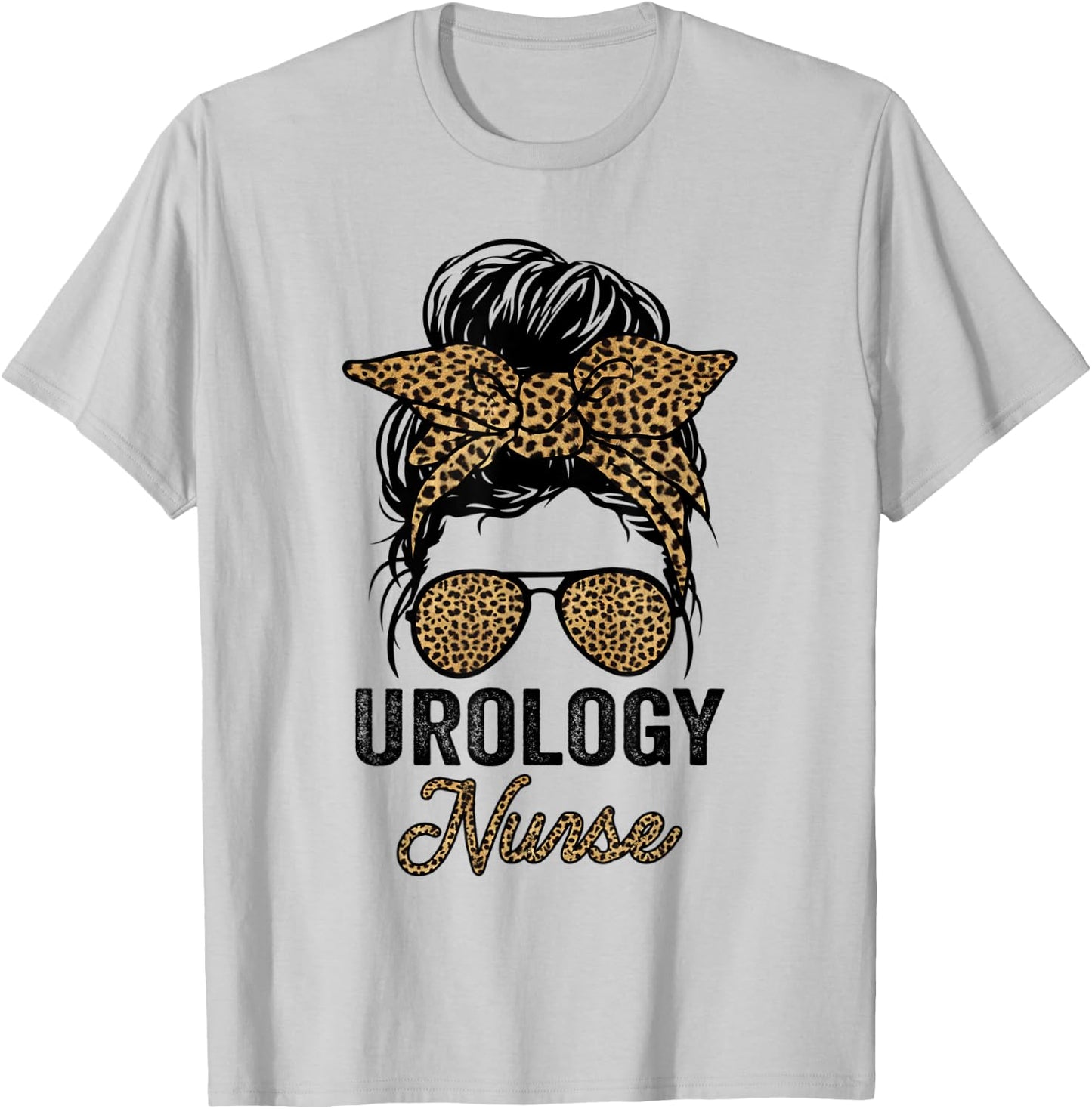 Urology Nurse Appreciation Day Leopard Nurses T-Shirt - T-Shirt | Ash