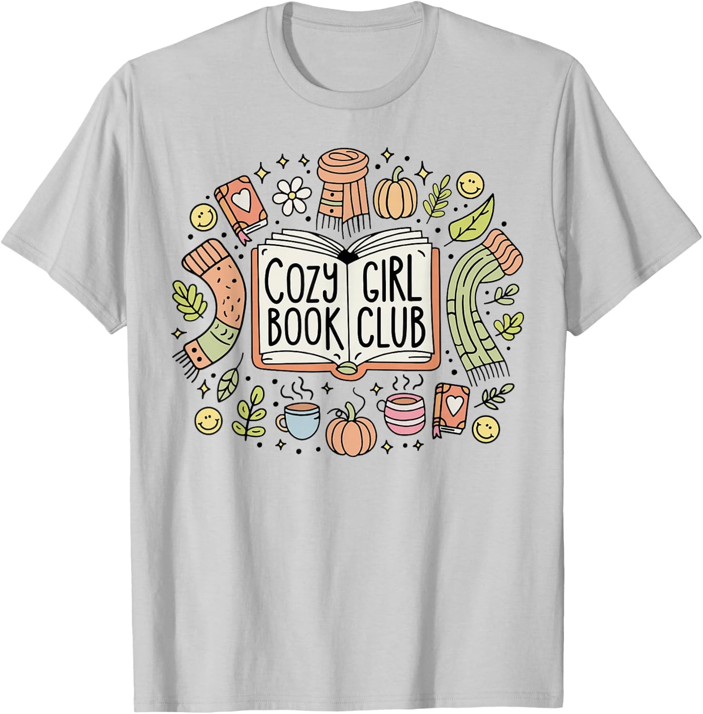 Cozy Girl Book Club T-Shirt - T-Shirt | Ash