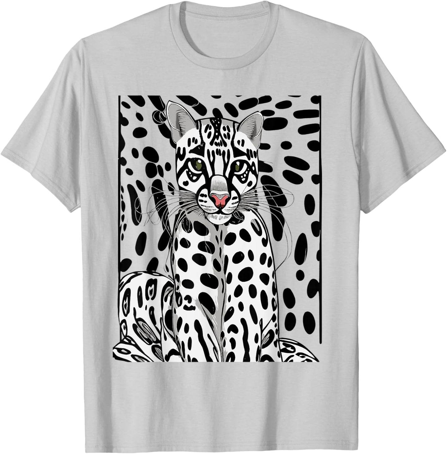 Ocelot Cat T-Shirt - T-Shirt | Ash