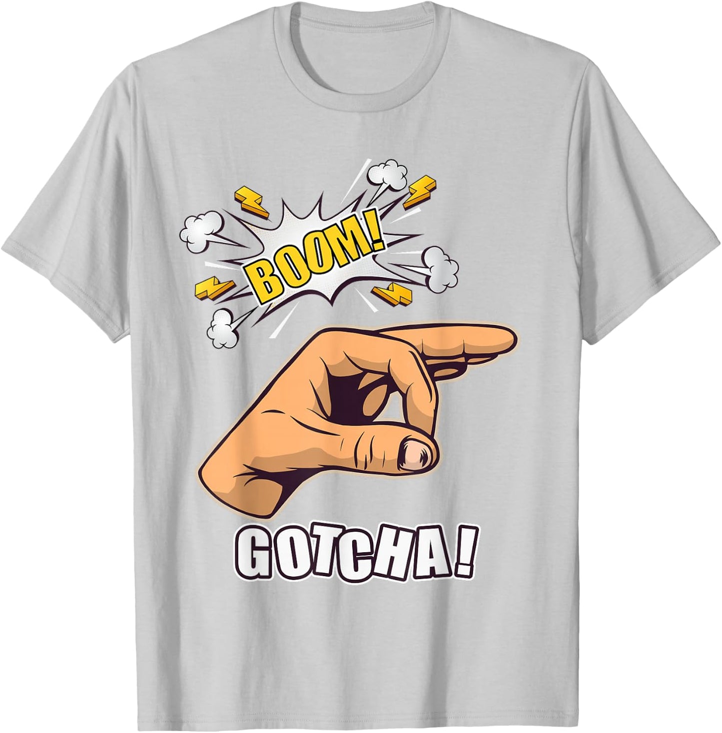 Gotcha Ok Sign Finger Circle Hand Meme T-Shirt - T-Shirt | Ash