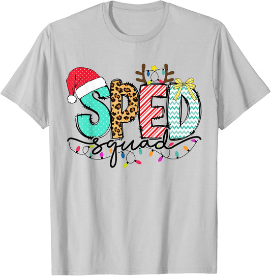 SPED Squad Special Education Teacher Autism Christmas Women T-Shirt - T-Shirt | Ash