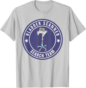 Funny Nurse Bladder Scanner Search Team Ed Er ICU Med Surg N T-Shirt - T-Shirt | Ash