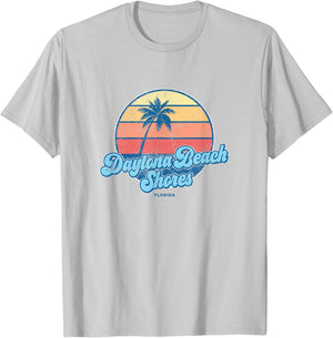 Vintage Daytona Beach Shores Florida FL Classic 70s Retro Su T-Shirt - T-Shirt | Ash