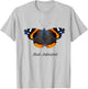 Red Admiral Butterfly T-Shirt - T-Shirt | Ash