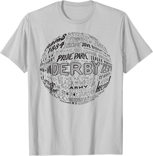 Derby County black typography football T-Shirt - T-Shirt | Ash