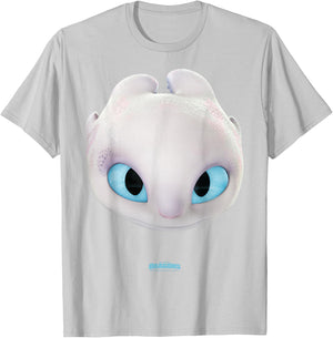 DreamWorks Dragons Light Fury Big Face Costume 3D T-Shirt - T-Shirt | Ash