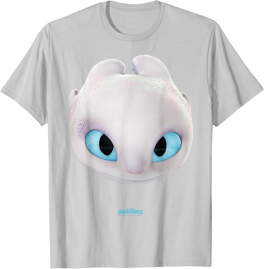 DreamWorks Dragons Light Fury Big Face Costume 3D T-Shirt - T-Shirt | Ash