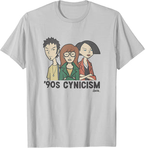 Daria 90's Cynicism Group Shot Vintage Poster T-Shirt - T-Shirt | Ash