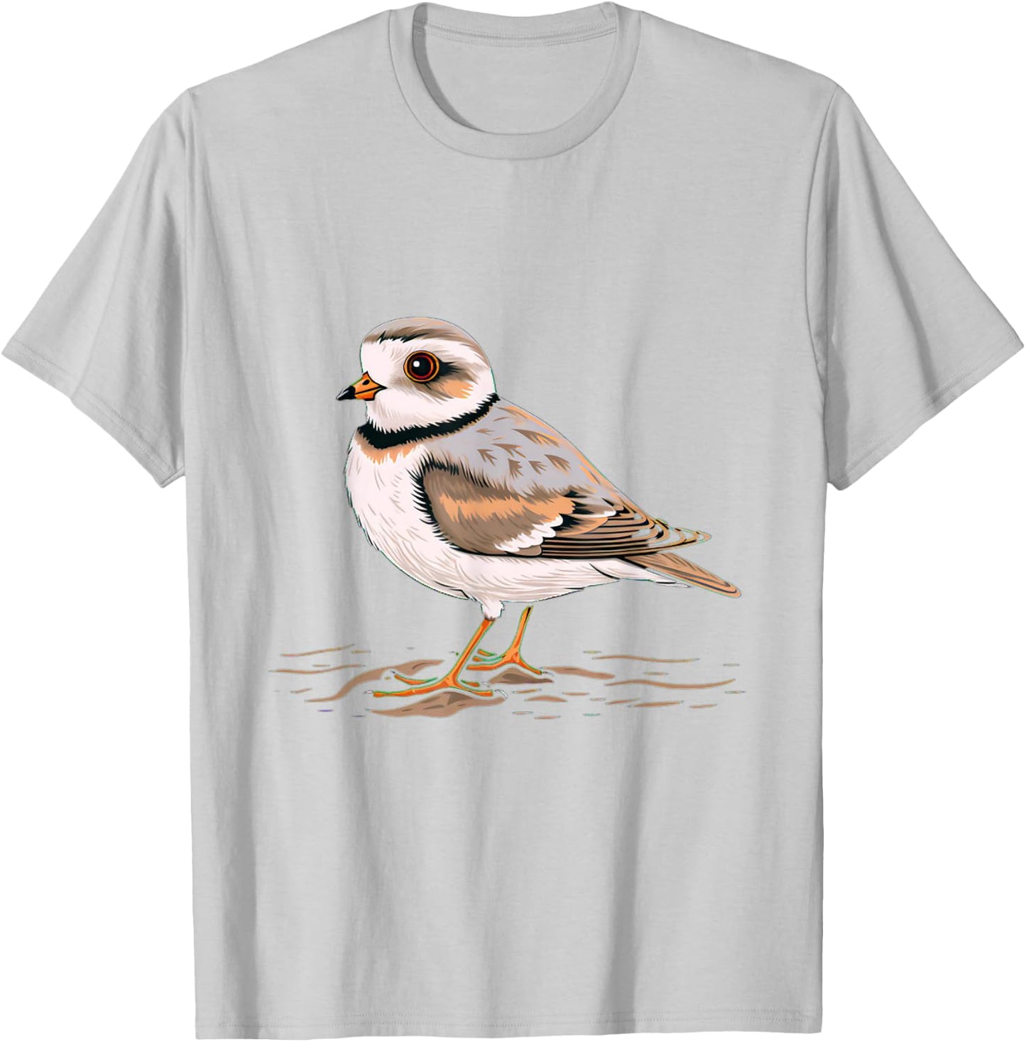 Piping Plover Bird T-Shirt - T-Shirt | Ash