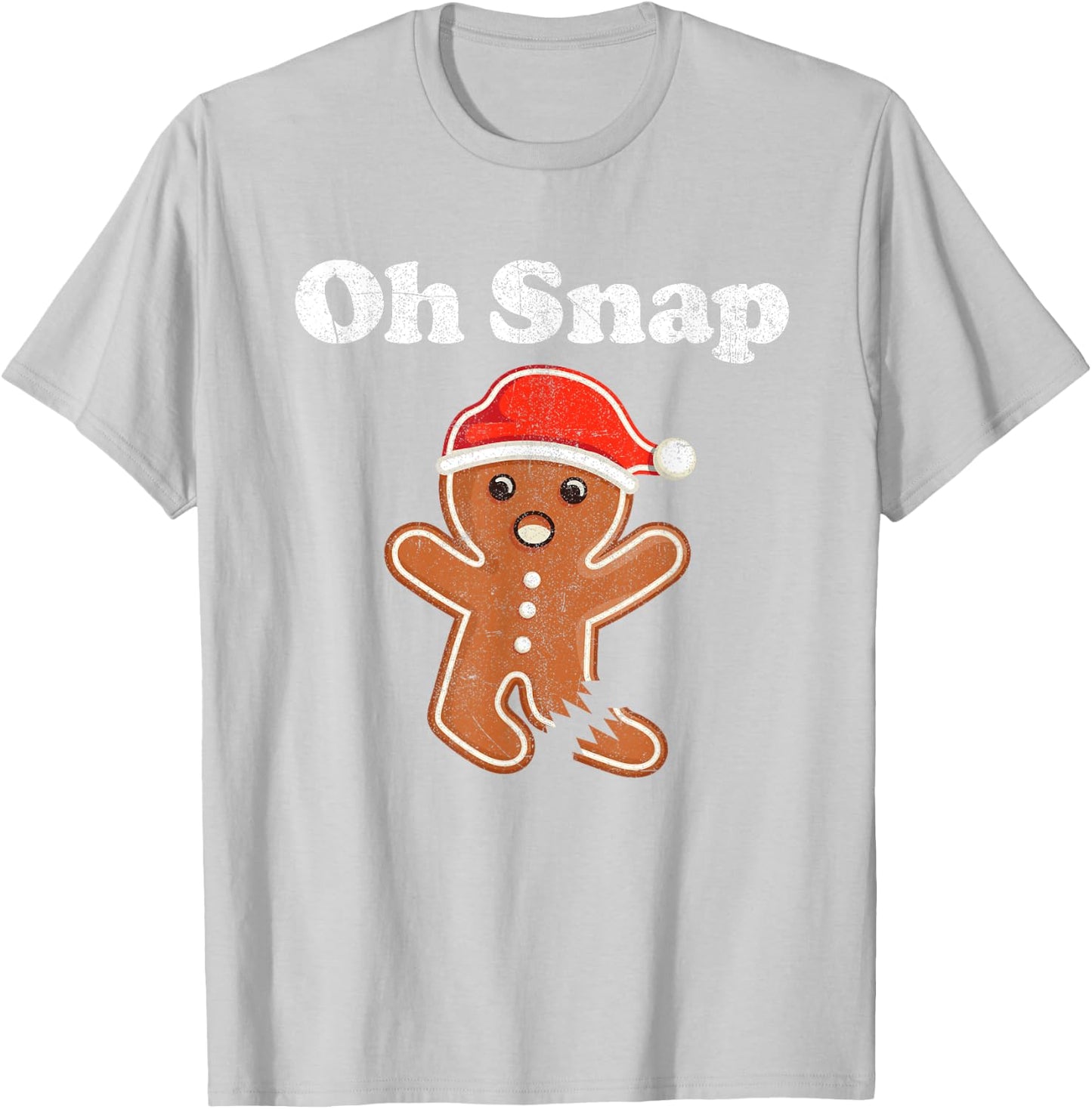Funny Gingerbread Man Oh Snap Christmas Cookie Costume T-Shirt - T-Shirt | Ash