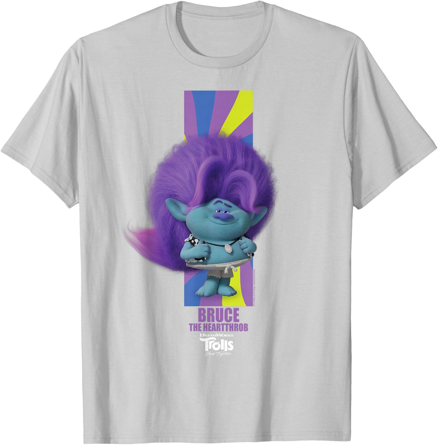 DreamWorks Trolls Band Together BroZone Spruce Bruce T-Shirt - T-Shirt | Ash