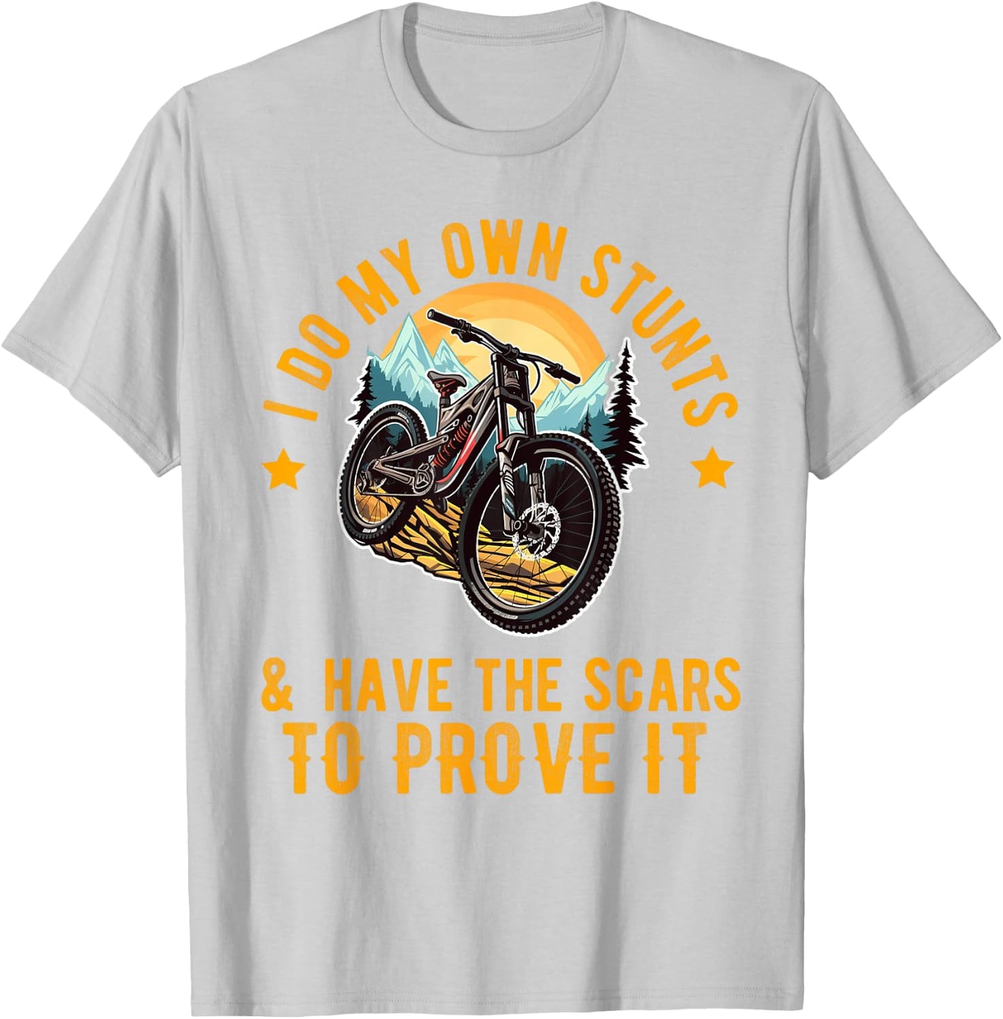 Mountain Bike For Boys Funny MTB Biking Lover T-Shirt - T-Shirt | Ash