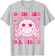 Nine is A Vibe Birthday Groovy 9 Year Old Girls 9th Birthday T-Shirt - T-Shirt | Ash