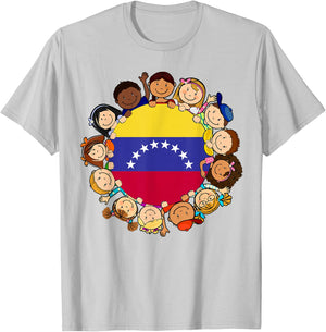 Venezuela Kids Venezuelan Flag Hispanic Heritage Month Boy T-Shirt - T-Shirt | Ash