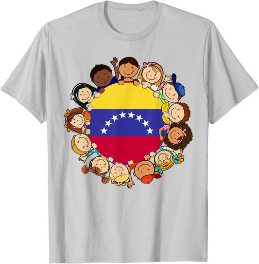 Venezuela Kids Venezuelan Flag Hispanic Heritage Month Boy T-Shirt - T-Shirt | Ash