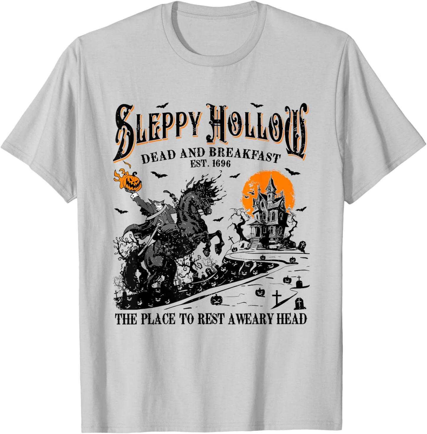 Horseman Halloween Sleepy Hollow Retro Vintage Headless T-Shirt - T-Shirt | Ash