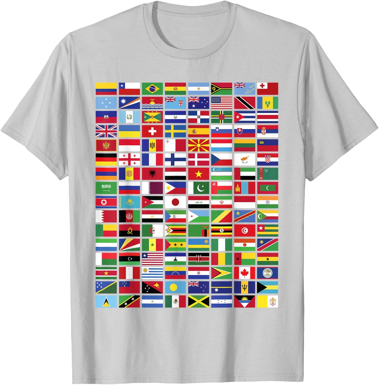 Flags - Over 100 Countries World Geography Vexillology Alt T-Shirt - T-Shirt | Ash
