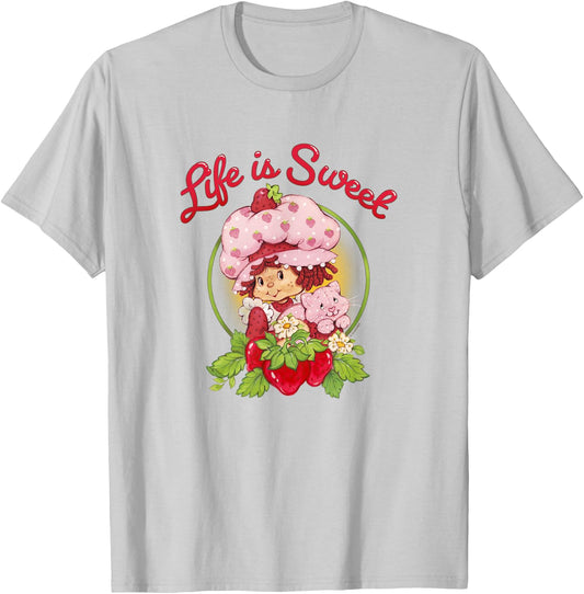 Strawberry Shortcake Life Is Sweet Custard Kitty Vintage T-Shirt - T-Shirt | Ash