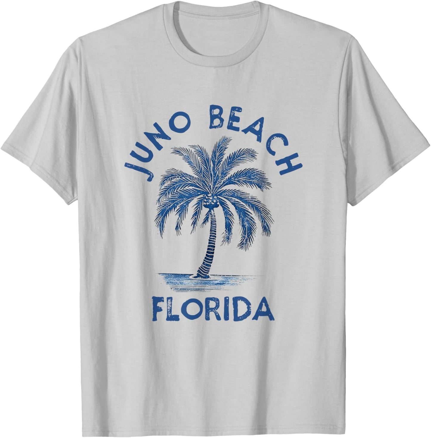 Vintage Juno Beach Florida Palm Tree FL Retro T-Shirt - T-Shirt | Ash