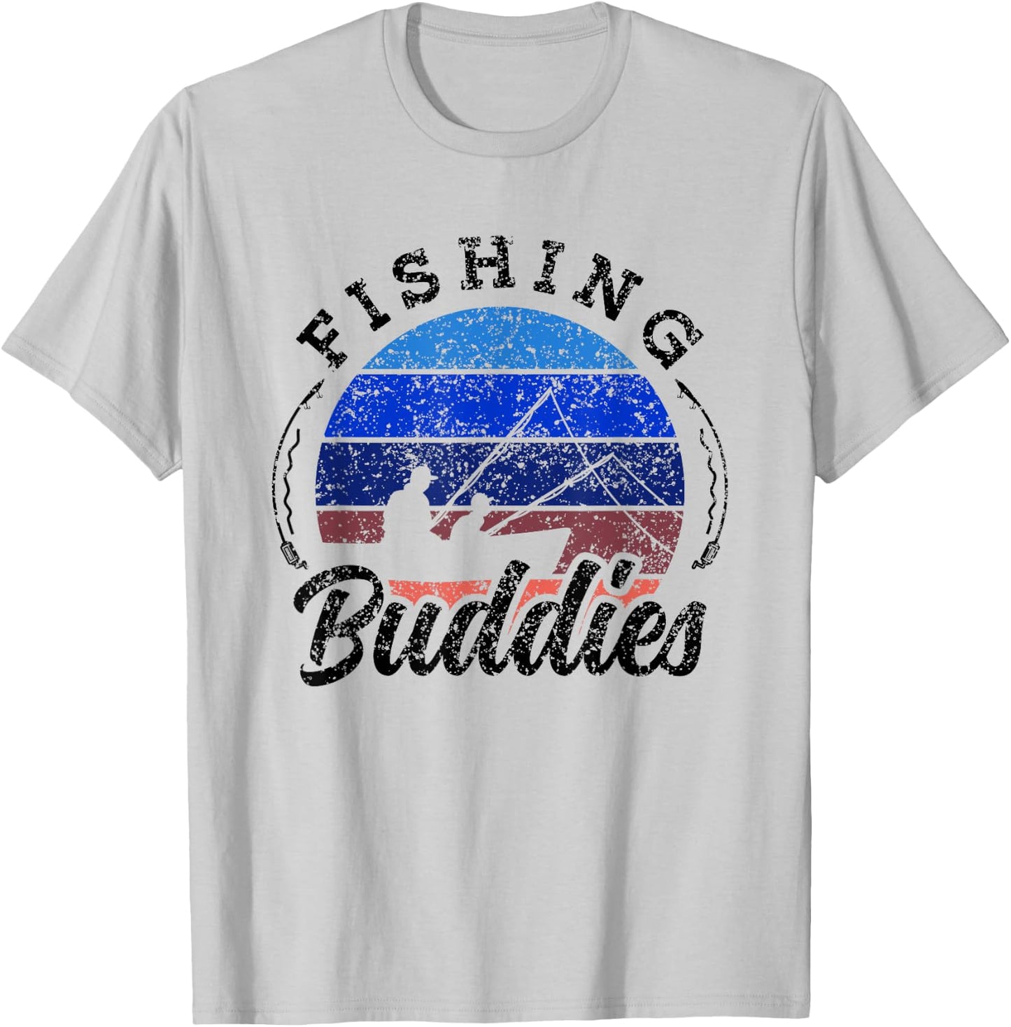 Fishing Buddies Buddy Fisher Fisherman T-Shirt - T-Shirt | Ash