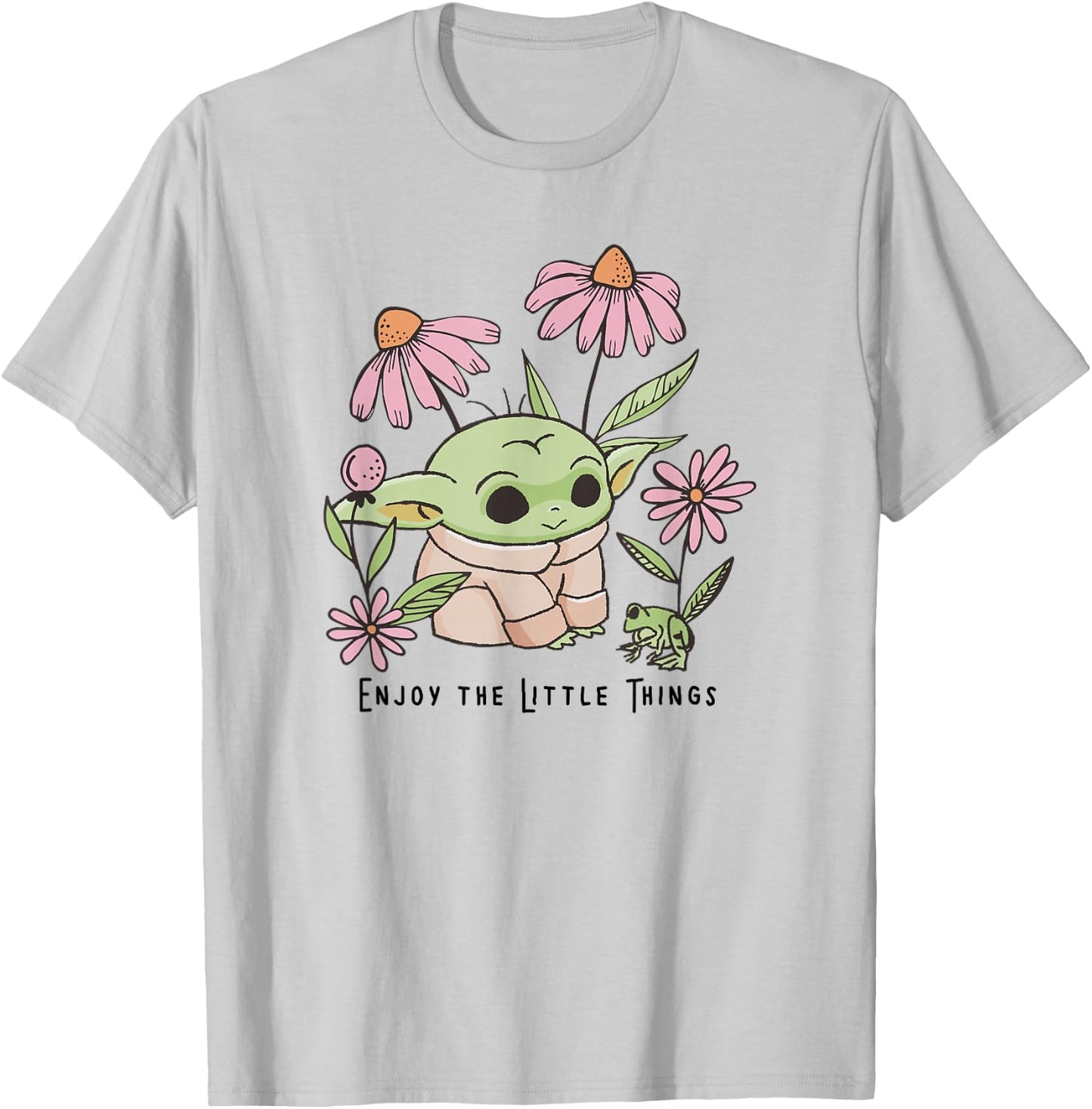 Star Wars: The Mandalorian Grogu Enjoy The Little Things T-Shirt - T-Shirt | Ash