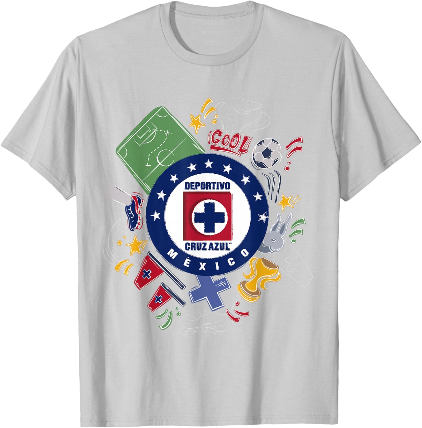 Cruz Azul - Score Big with Our Exclusive Collection T-Shirt - T-Shirt | Ash