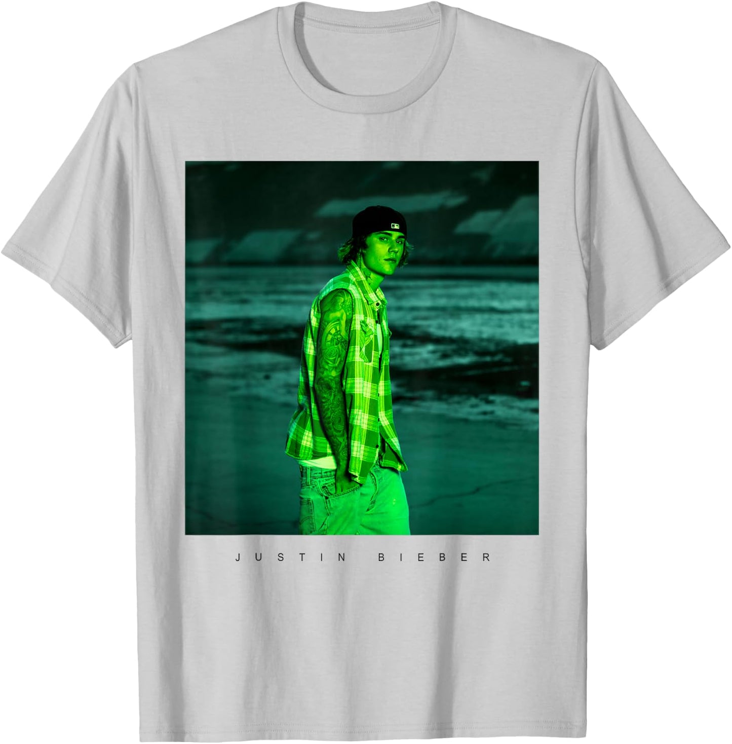 Official Justin Bieber Photo White T-Shirt - T-Shirt | Ash