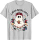 Llorona Before Coffee Lover Cute Mexican Ghost Halloween T-Shirt - T-Shirt | Ash