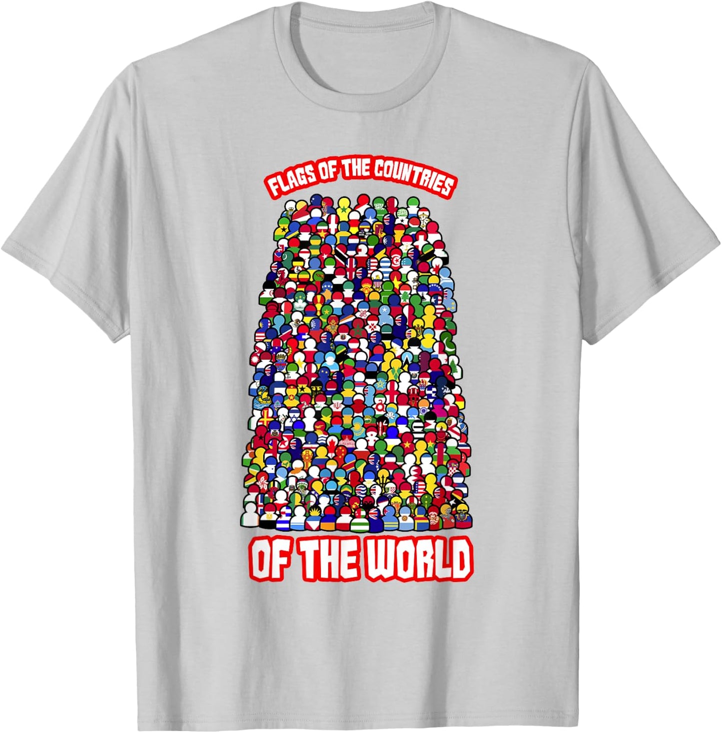 Flags Of The Countries Of The World International Humans T-Shirt - T-Shirt | Ash