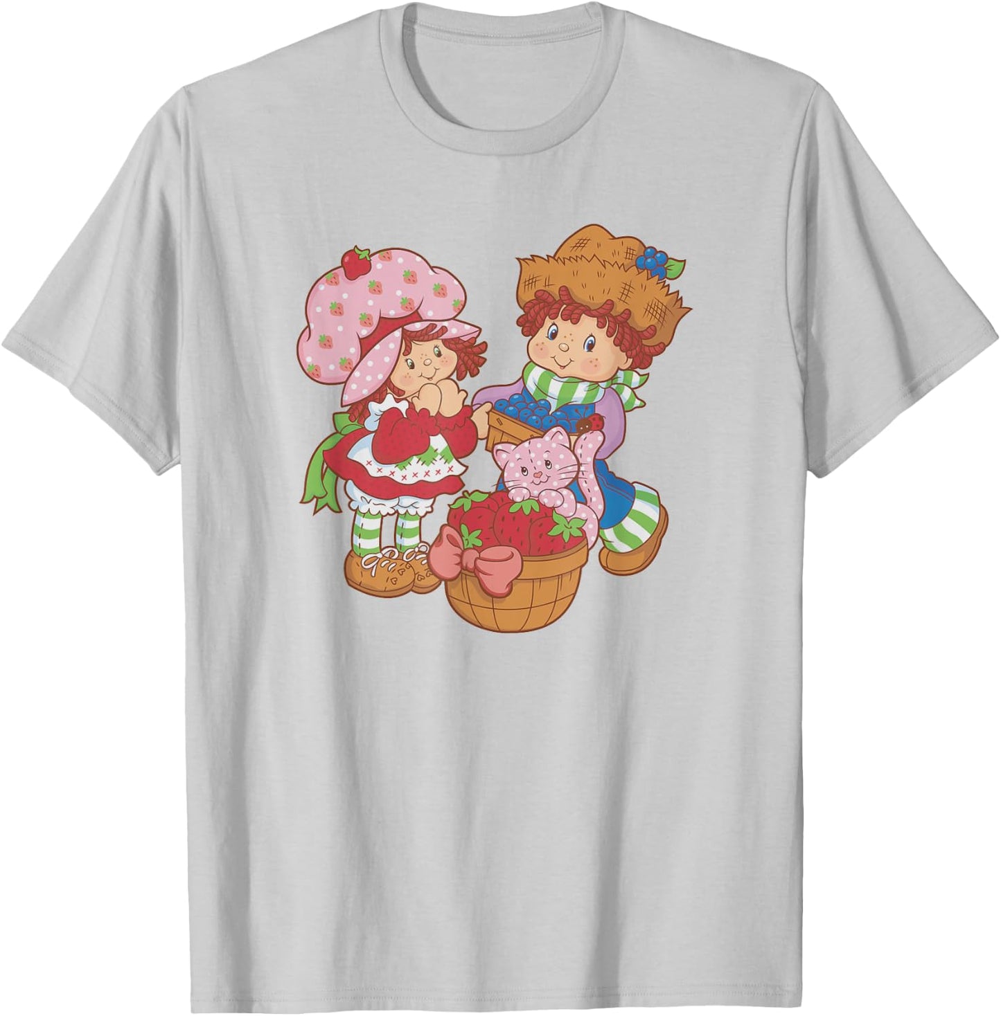 Strawberry Shortcake Huckleberry Berry Basket T-Shirt - T-Shirt | Ash