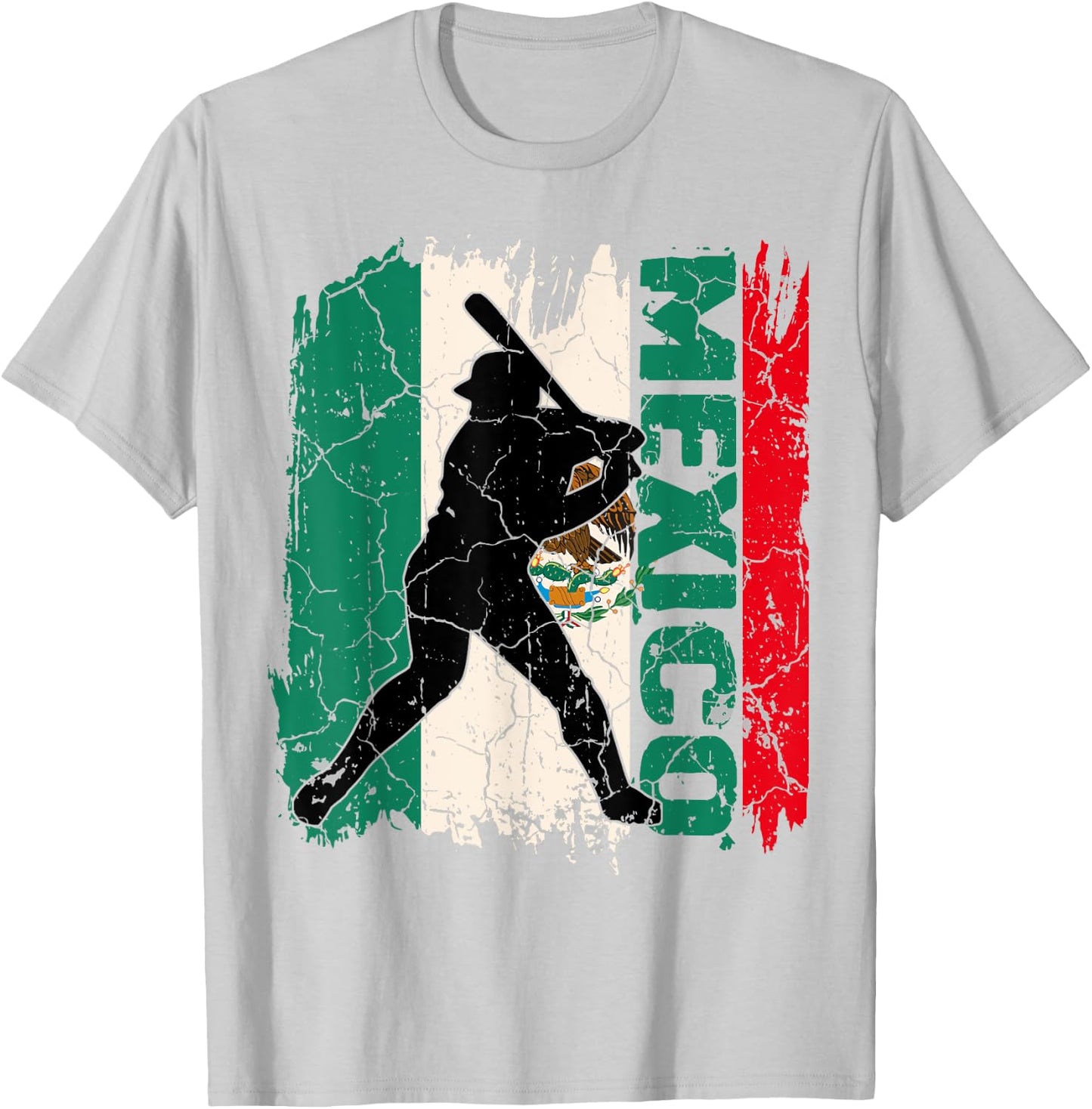 Cinco De Mayo Baseball Mexico Shirt Mexican Flag Kid Boy Men T-Shirt - T-Shirt | Ash