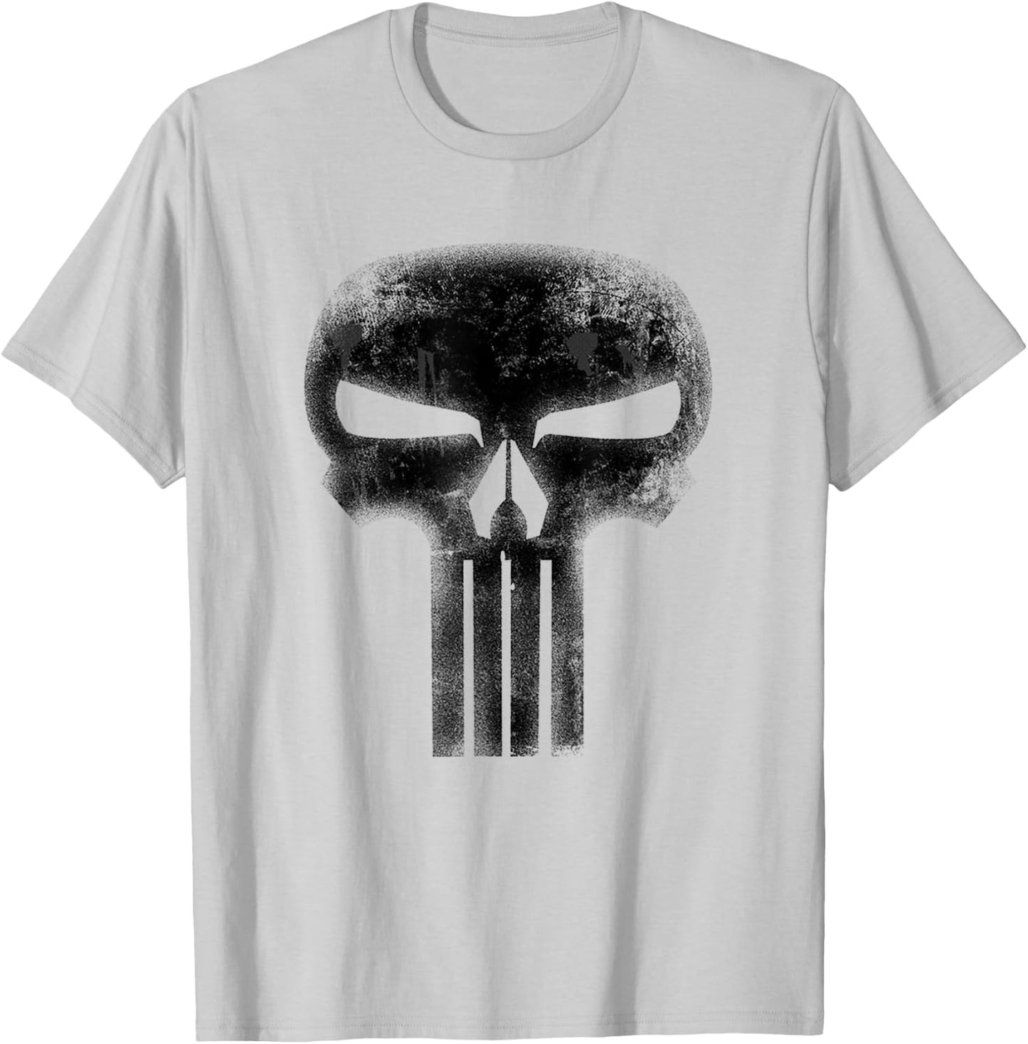 Marvel Comics Retro Classic The Punisher Black Skull Logo T-Shirt - T-Shirt | Ash