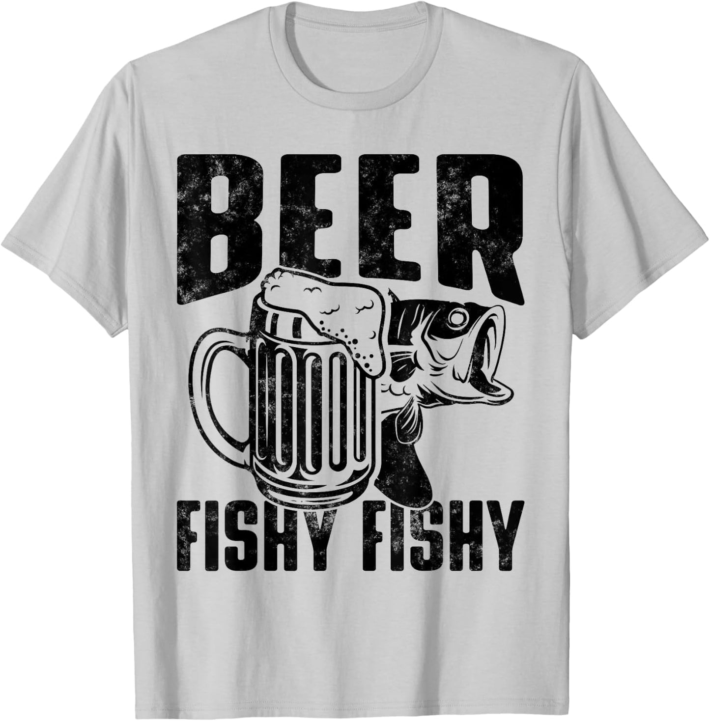 Beer Fishy Fishy Funny Fishing T-Shirt - T-Shirt | Ash
