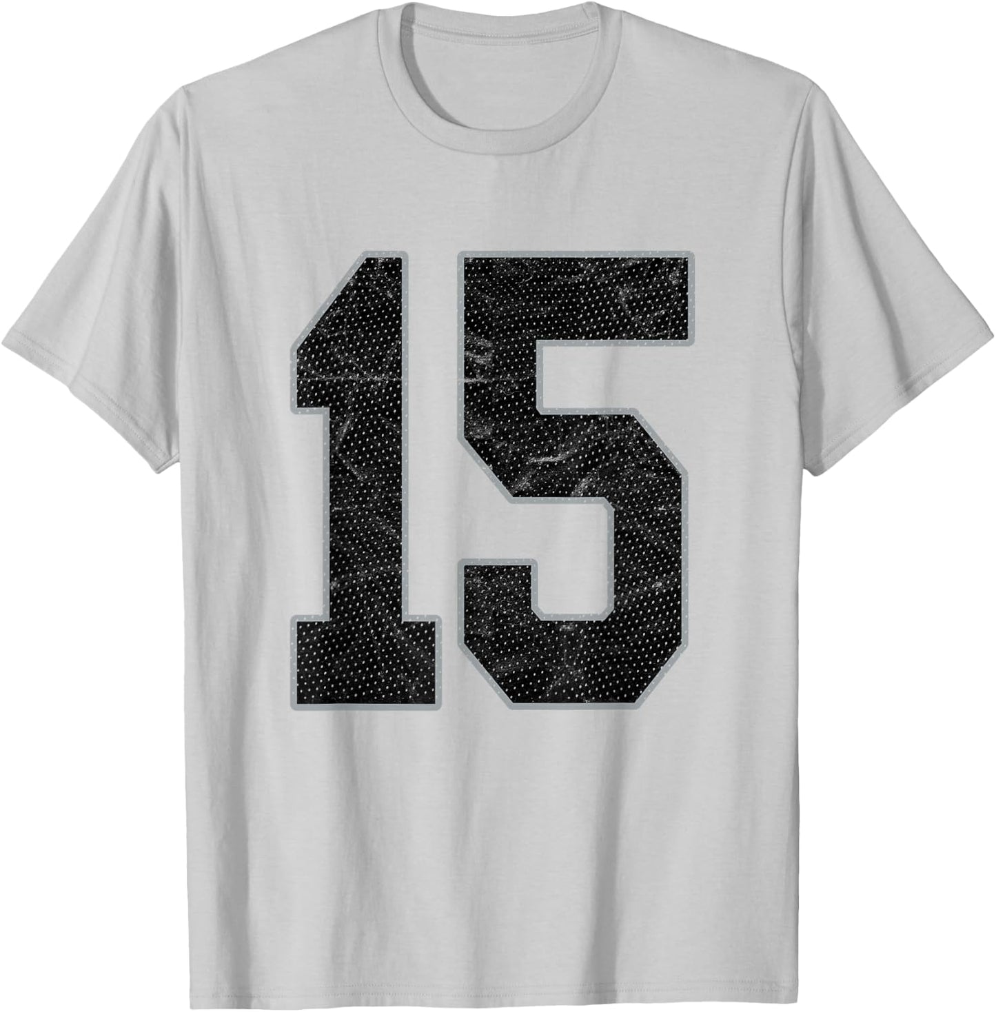 Number 15 Numbered Uniform Sports Team Jersey 15th Birthday T-Shirt - T-Shirt | Ash