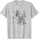Disney Frozen Elsa Anna Kristoff and Sven Outline Group Shot T-Shirt - T-Shirt | Ash