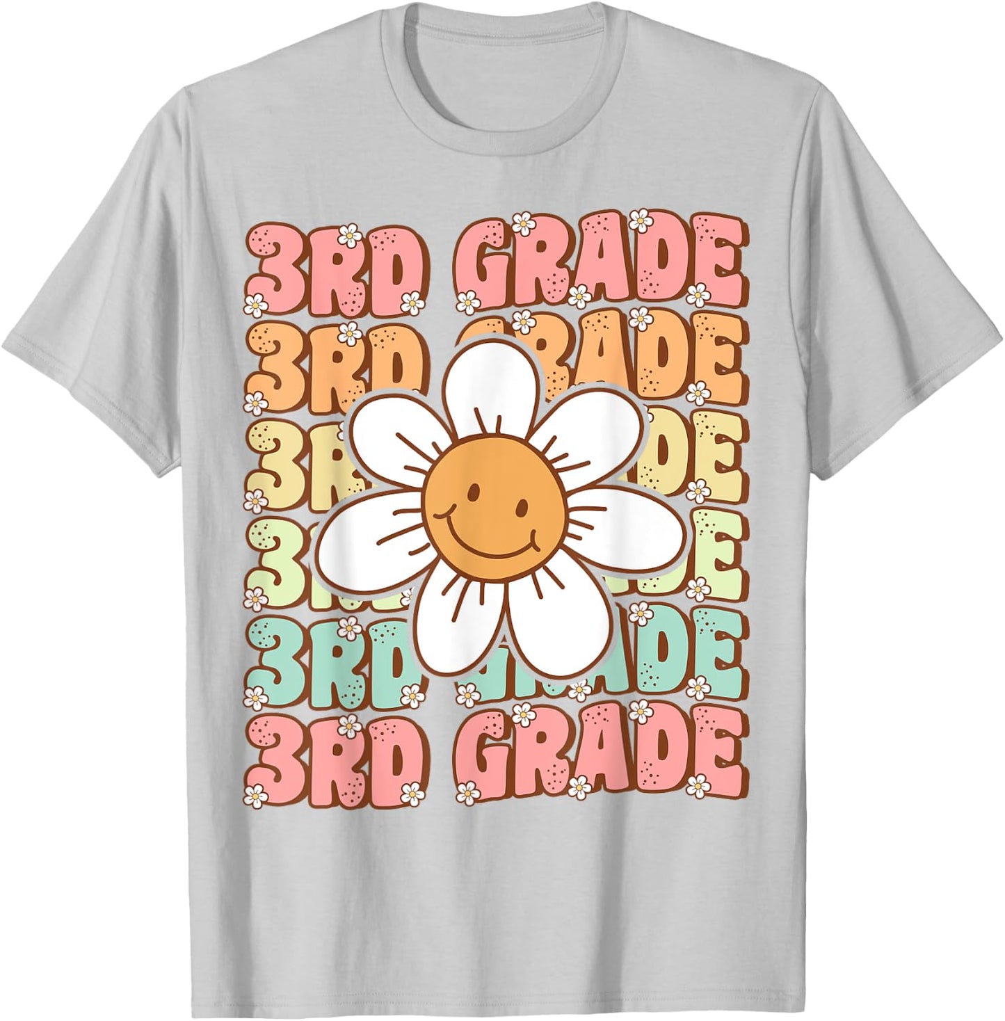 Groovy 3rd Grade Back to School First Day of Third Grade T-Shirt - T-Shirt | Ash