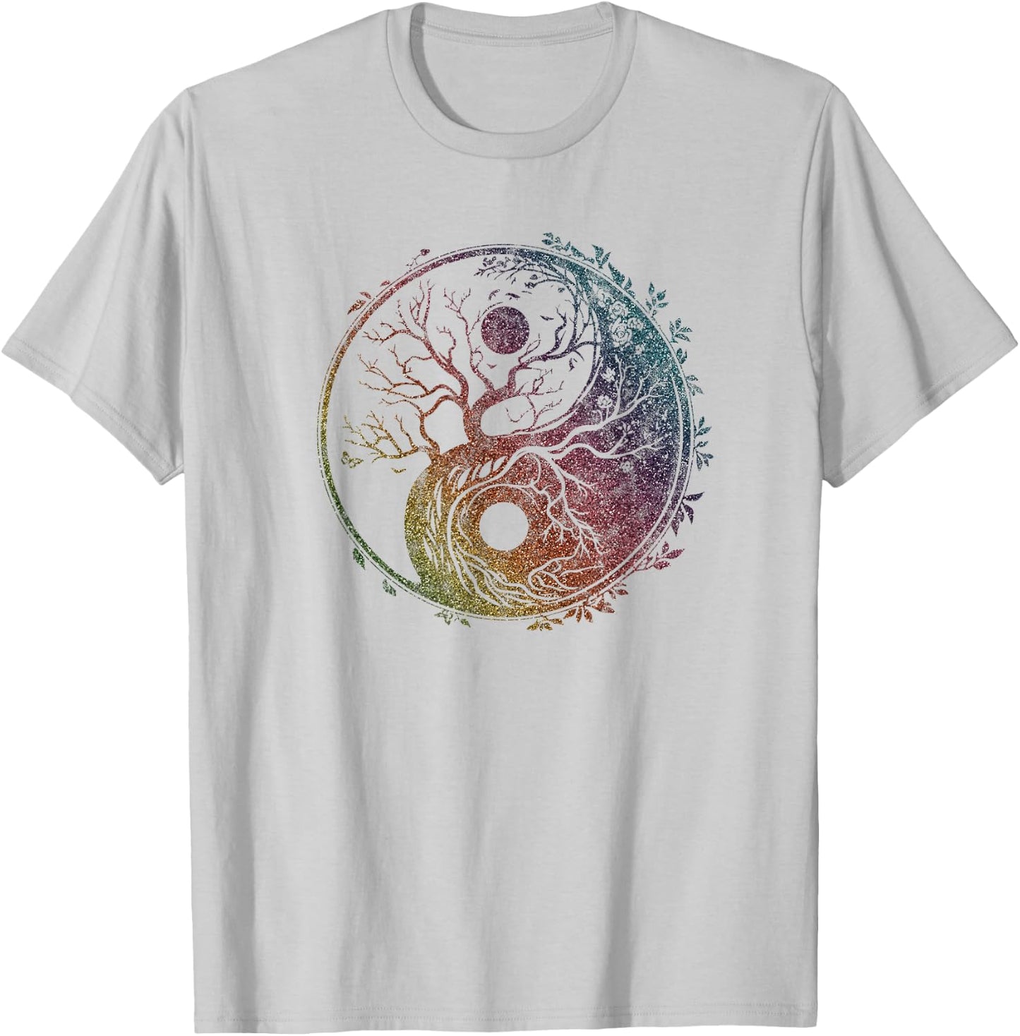 Yin Yang symbol, tree of life, Tai chi, Qigong, yoga, Taoism T-Shirt - T-Shirt | Ash
