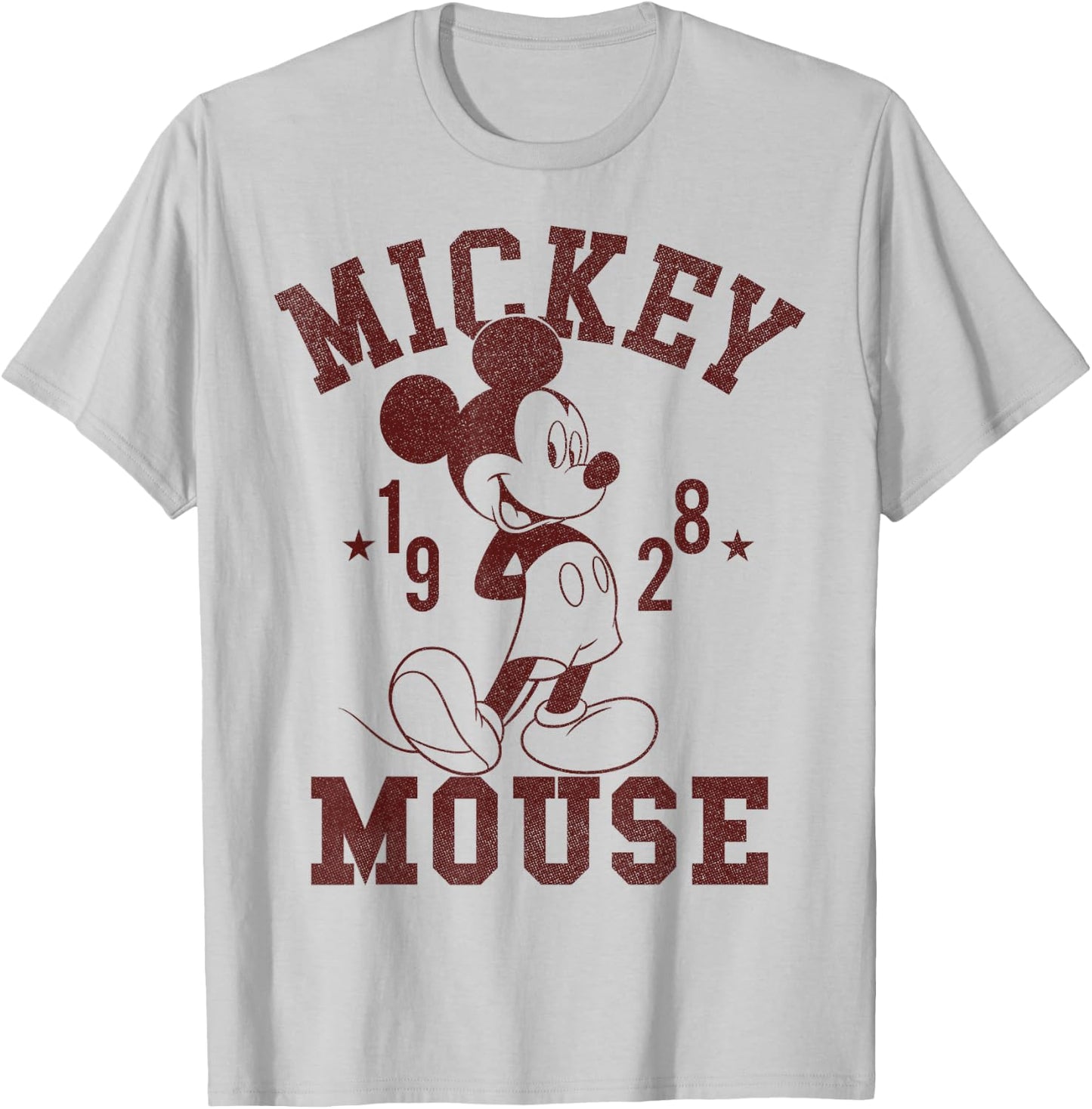 Mickey Mouse 1928 Maroon Portrait T-Shirt - T-Shirt | Ash