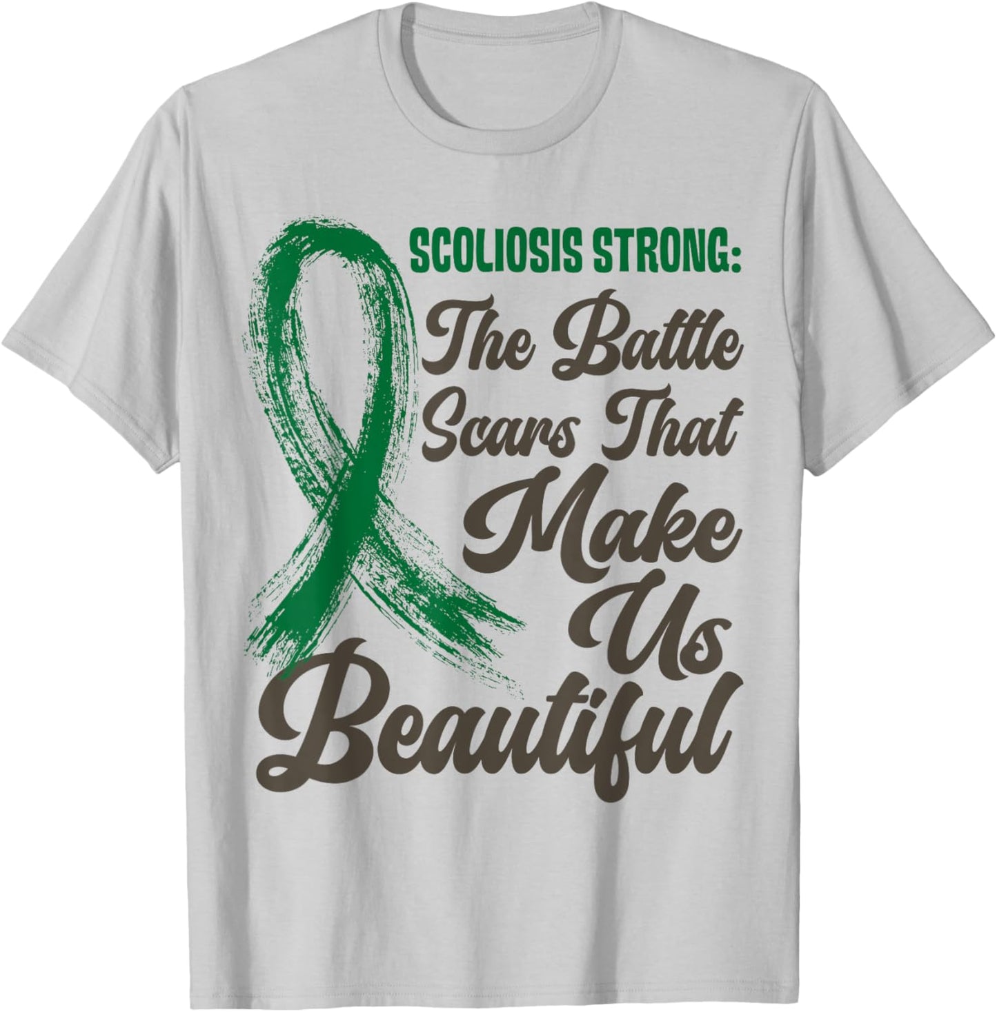 Funny Scoliosis Strong, Scoliosis Awareness Women T-Shirt - T-Shirt | Ash
